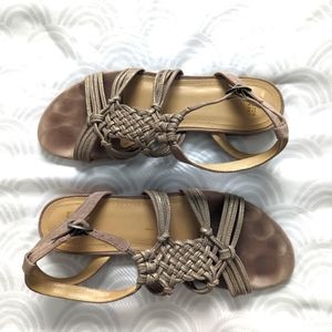Pewter Flat Sandals